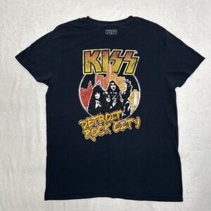 KISS Live Concert Band Tour T-Shirt Men's Large Detroit Rock City Black